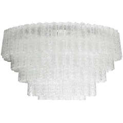 Spectacular Cascade Shape Italian Chandelier By Venini