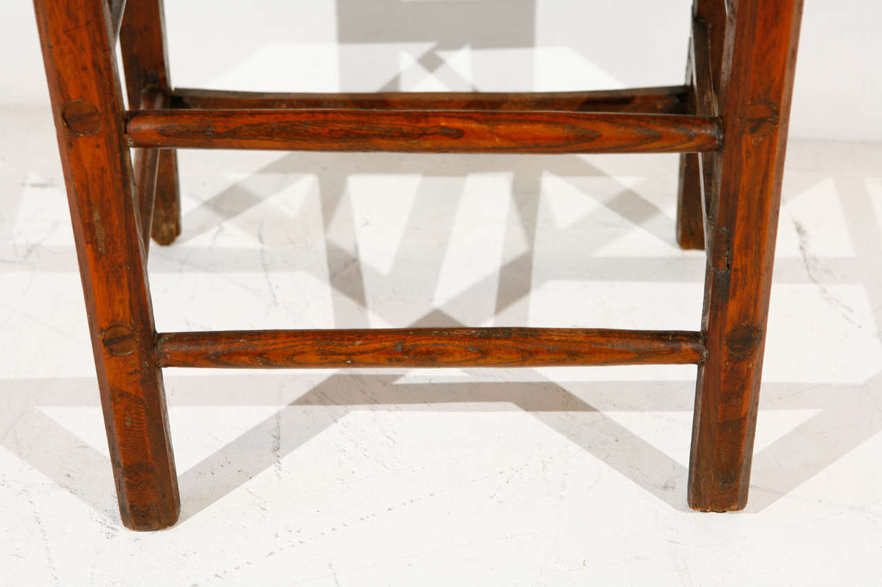 Ladder Back Oak and Elm Chair with Rush Seat 2