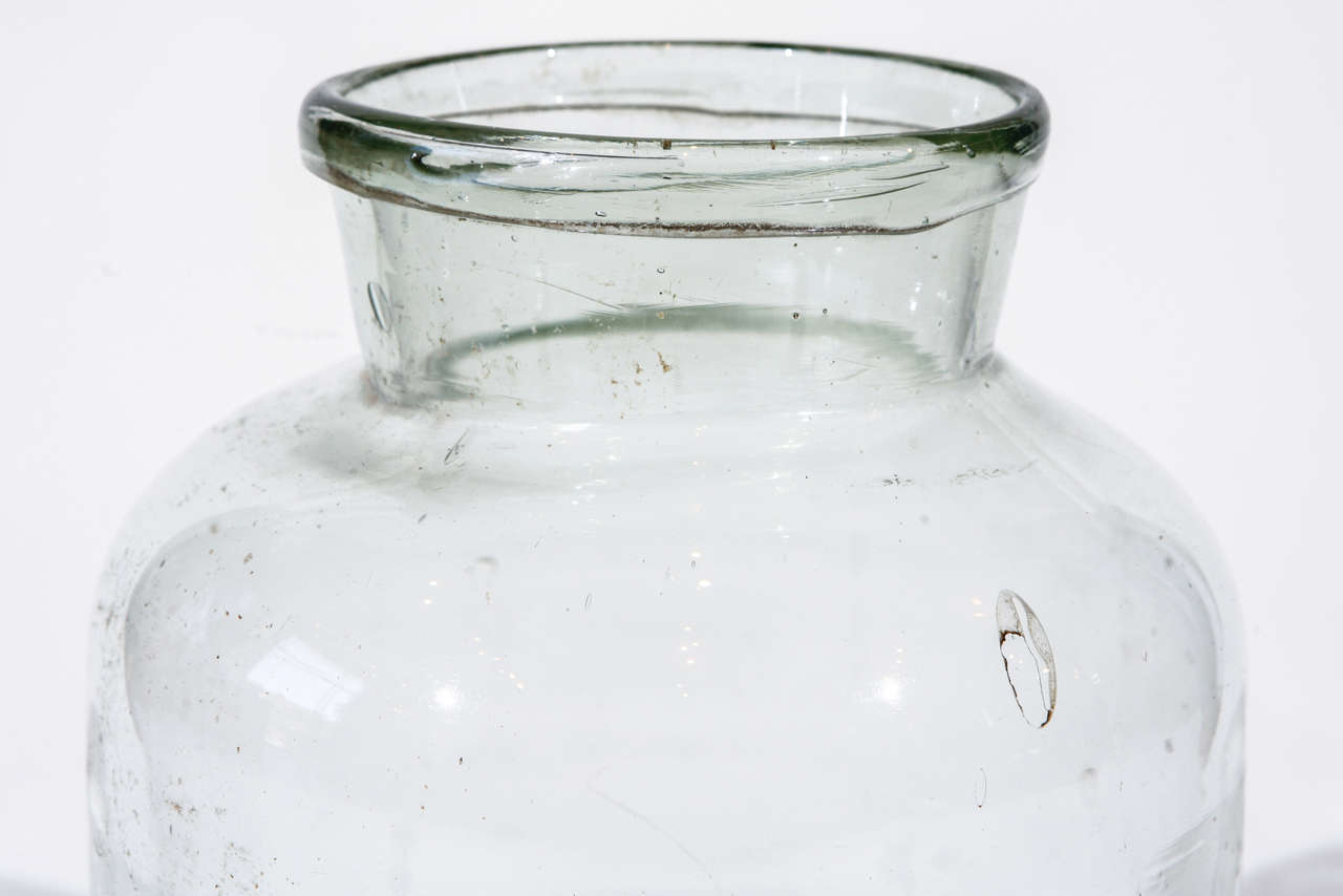 Italian Hand Blown Glass Jar Large at 1stDibs hand blown glass jars