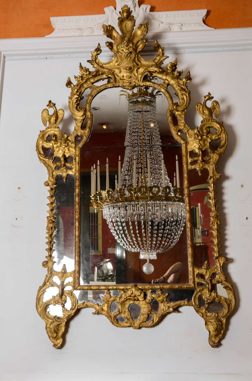 French Regence Giltwood Mirror