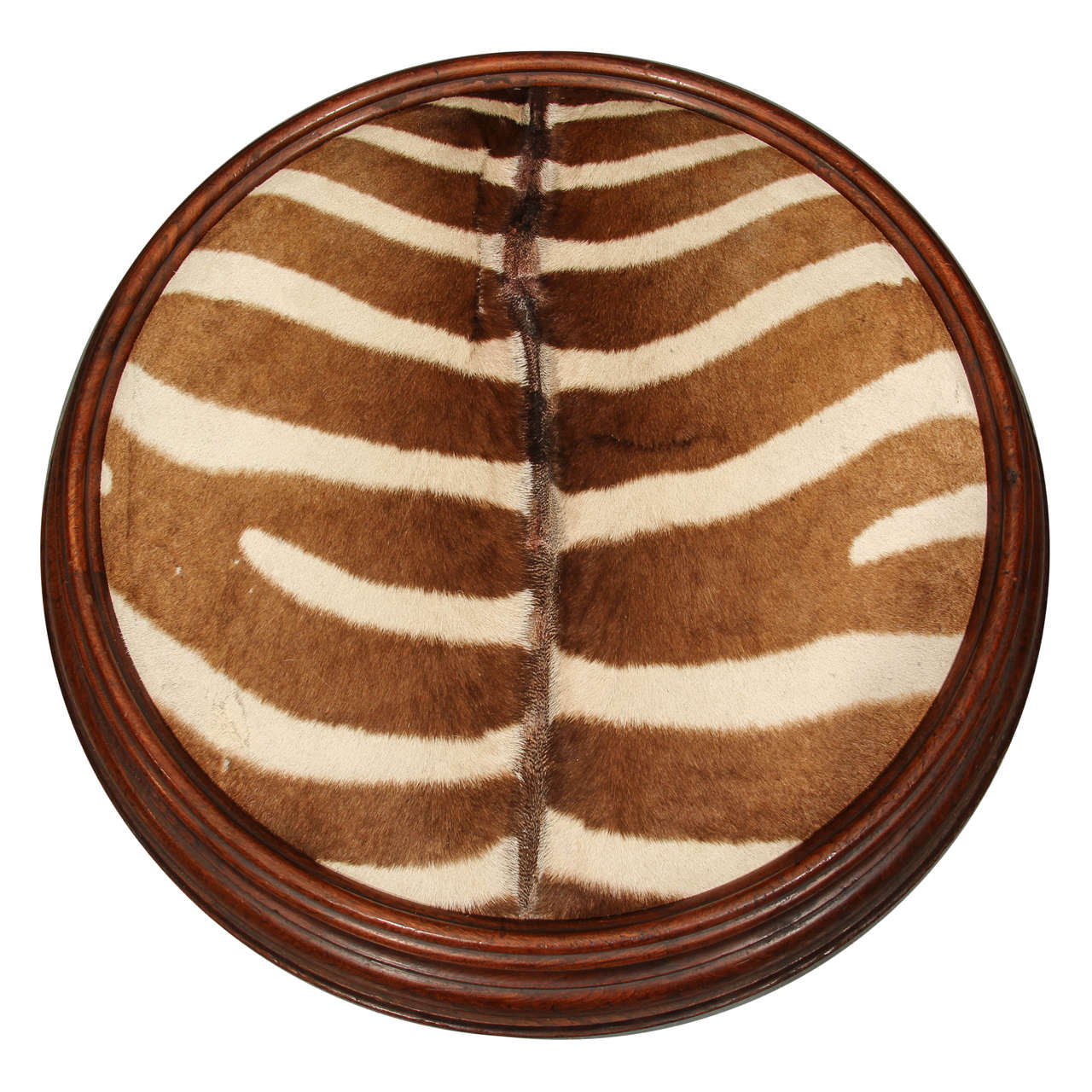 Vintage Zebra Footstool