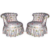 Pair Beacon Hill Slipper Chairs