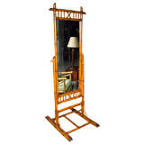 Faux Bamboo Cheval Mirror