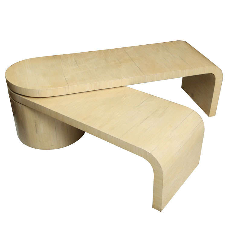 Inlaid Horn Pivoting Low Table, For Sale