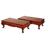 Pair Ming Dynasty Panel Low Tables