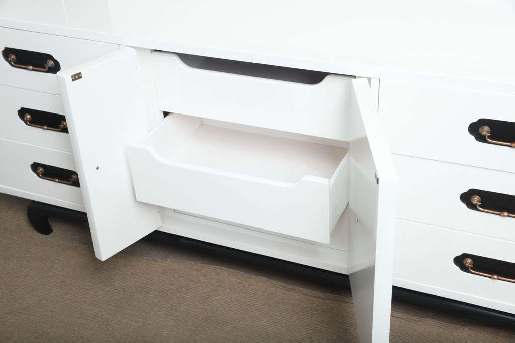 Bewitched White & Black Lacquered Buffet 3