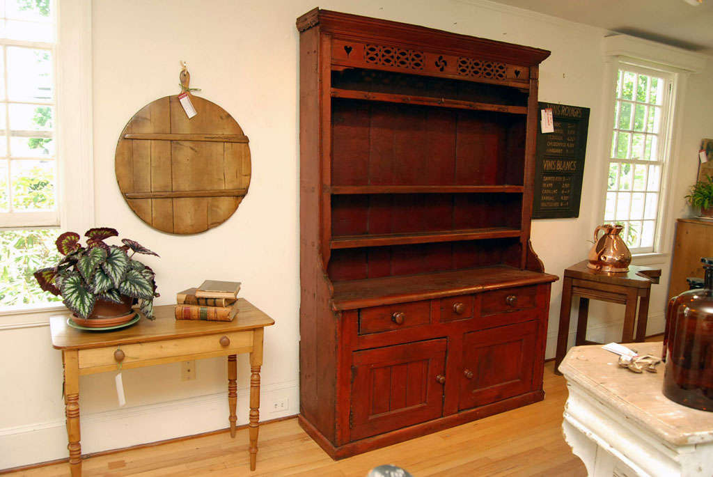 Irish Dresser in orginal red paint
