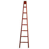 Antique Old red 7 ft English ladder