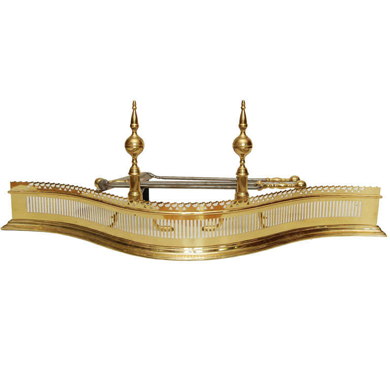 Brass  Fireplace Set  Made for Williamsburg Museum Reproductions