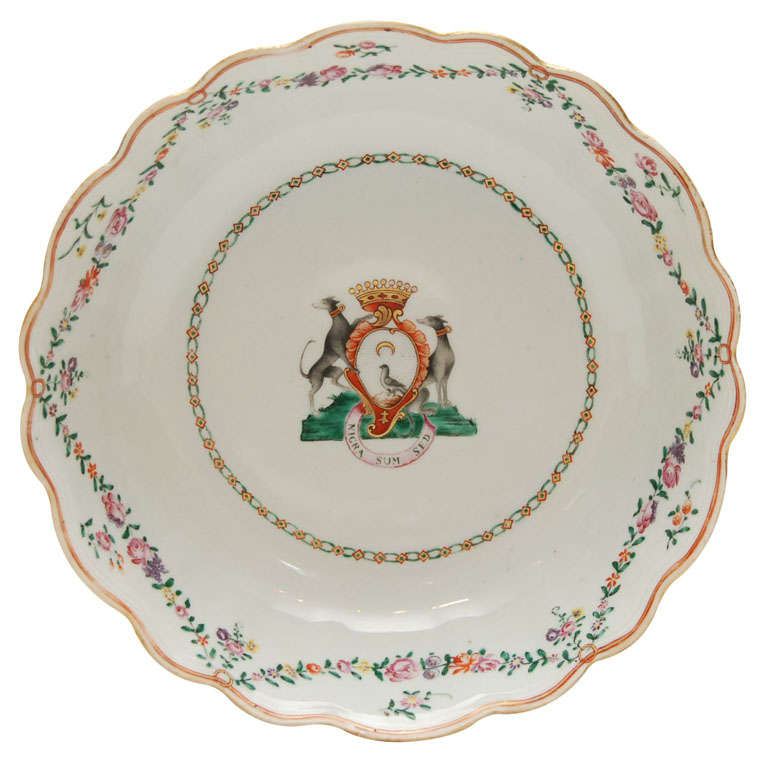 Chinese Export Armorial Bowl Ca. 1790