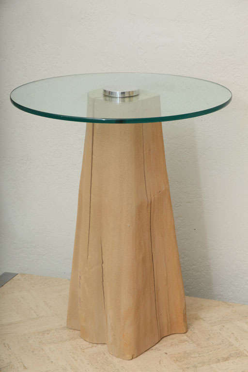 Glass Cypress Knee Side Table