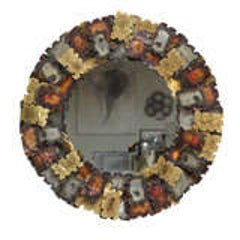 Pair of Metal-Framed Mirrors in Copper, Brass, and Steel 5