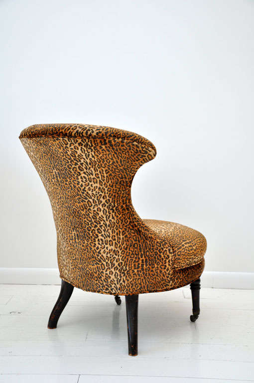 Victorian Leopard Slipper Chair 1