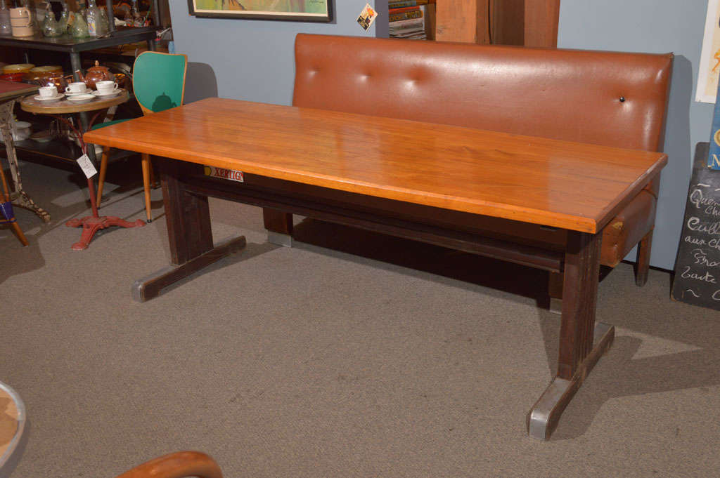 Large French bistro / dining table In Good Condition For Sale In San Francisco, CA