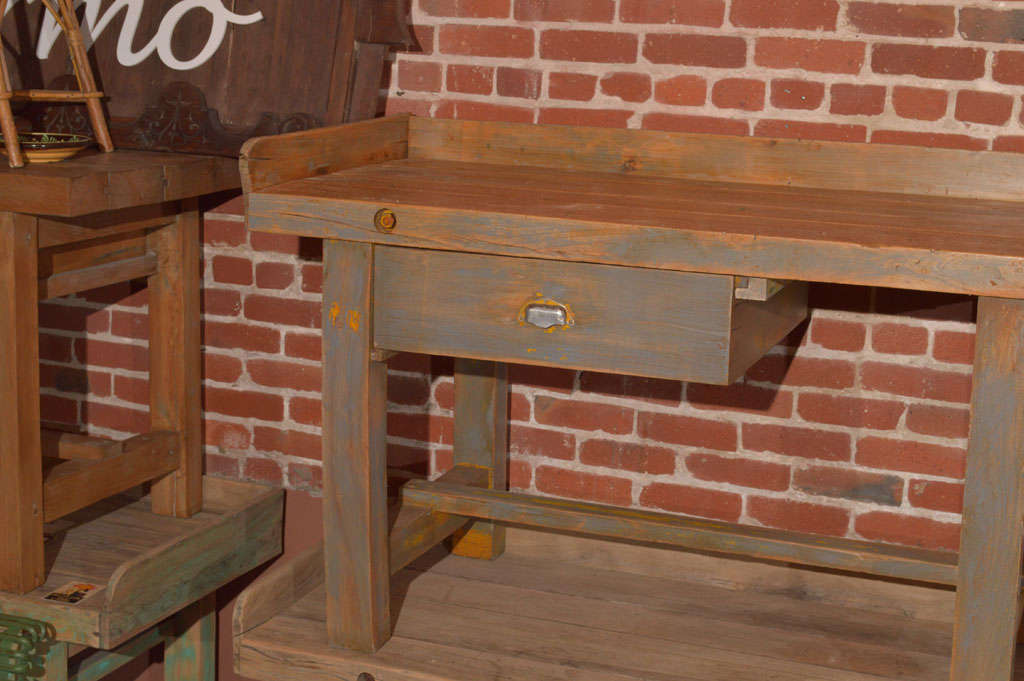 French Heavy Duty Wood Work Benches  For Sale