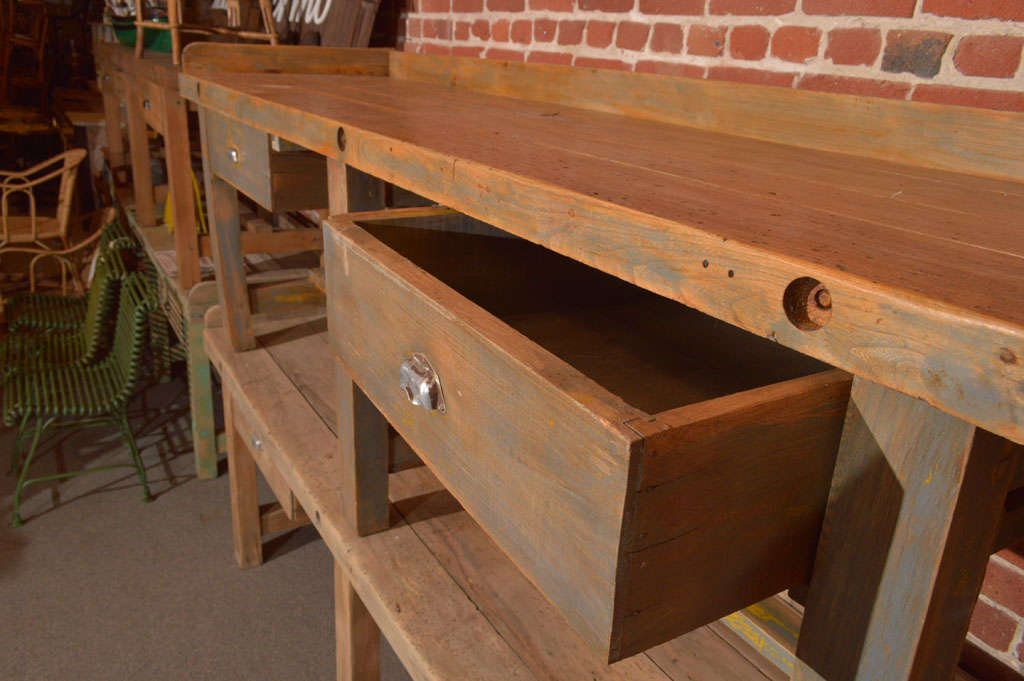 20th Century Heavy Duty Wood Work Benches  For Sale
