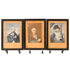 Set of Three Baxter Prints - Lord Nelson, Wellington, Napoleon