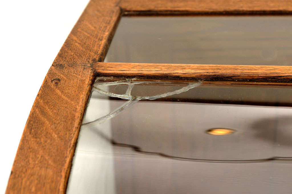 Early 20th Century Oak and Glass Cane Stand By Jones Bros. & Co. 1
