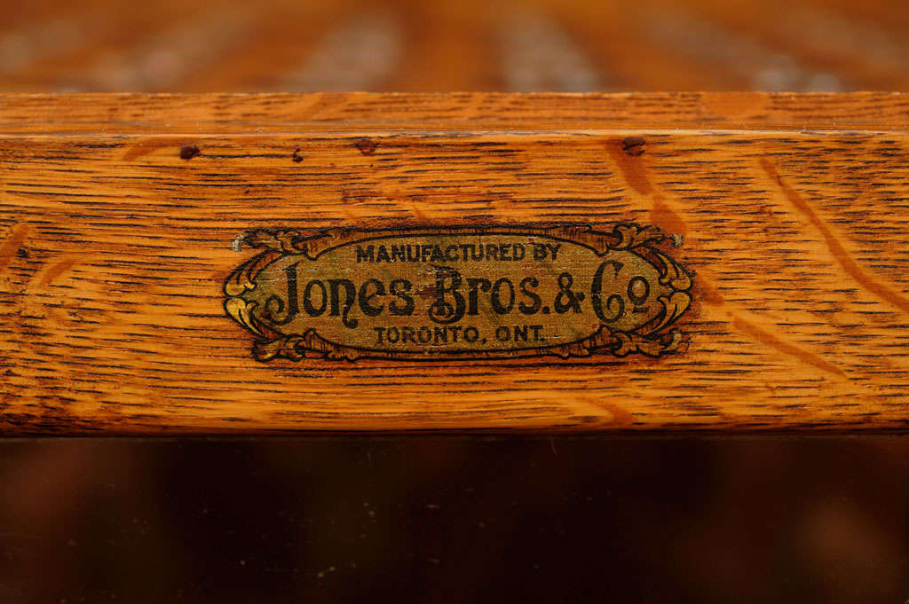 Early 20th Century Oak and Glass Cane Stand By Jones Bros. & Co. 4