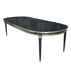 Maison Jansen Ebonized Dining Table w/ 3 leaves