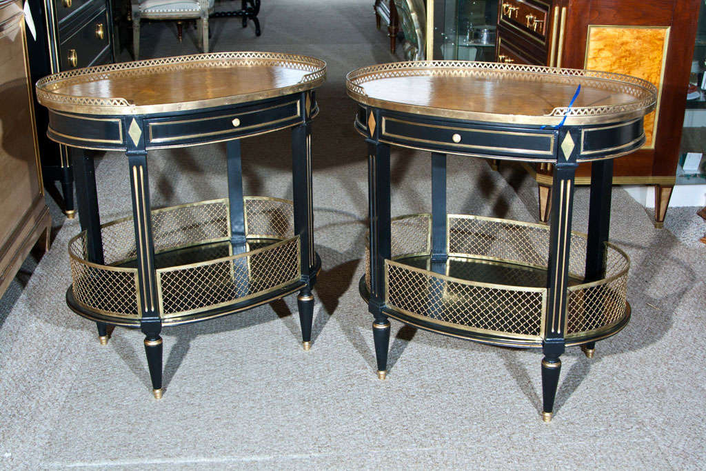 Pair of Jansen End Tables with Gallery