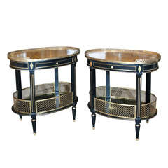Pair of Jansen End Tables with Gallery
