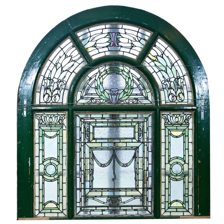 Antique Arch Top Stain Glass Window at 1stDibs arch stained glass