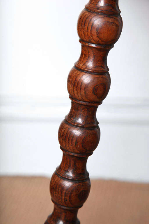 19th Century English Oak Bobbin Turned Octagonal Table 4