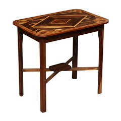 Remarkable Georgian Laburnum and Yew Side Table