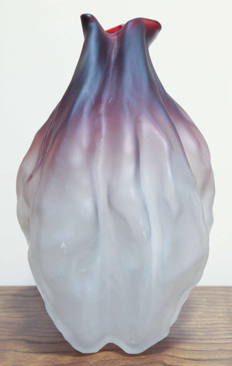 Late 20th Century Nikolas Weinstein Art Glass Vase
