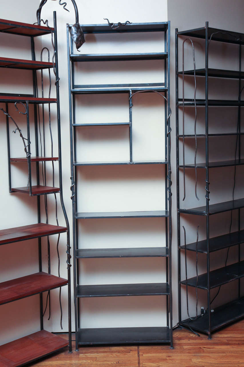 Two American Studio Steel Bookcases For Sale at 1stdibs