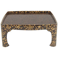 Japanese Gilt Decorated Lacquer Low Table, Meiji Period