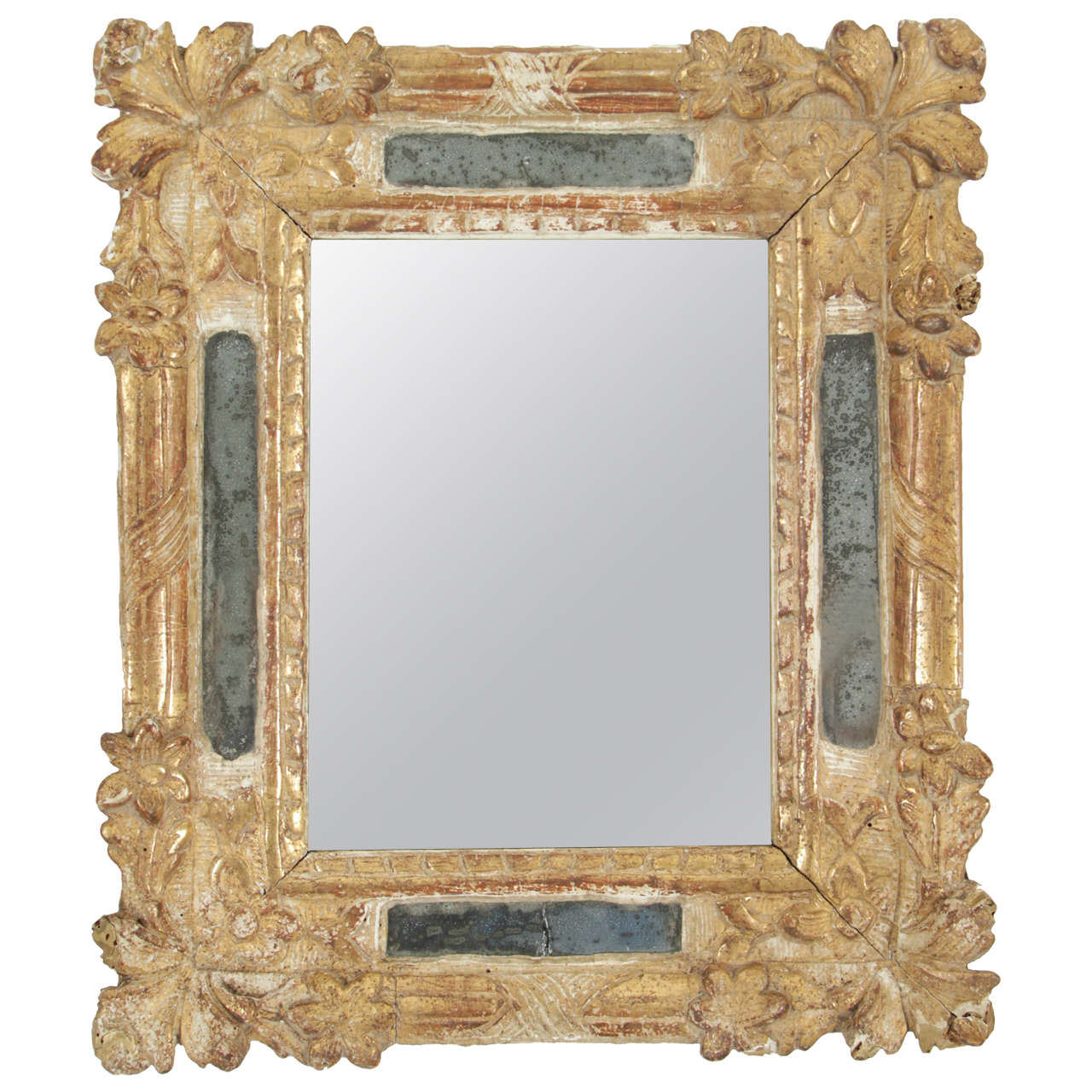 Small Carved and Gilt French Rococo Mirror, circa 1750