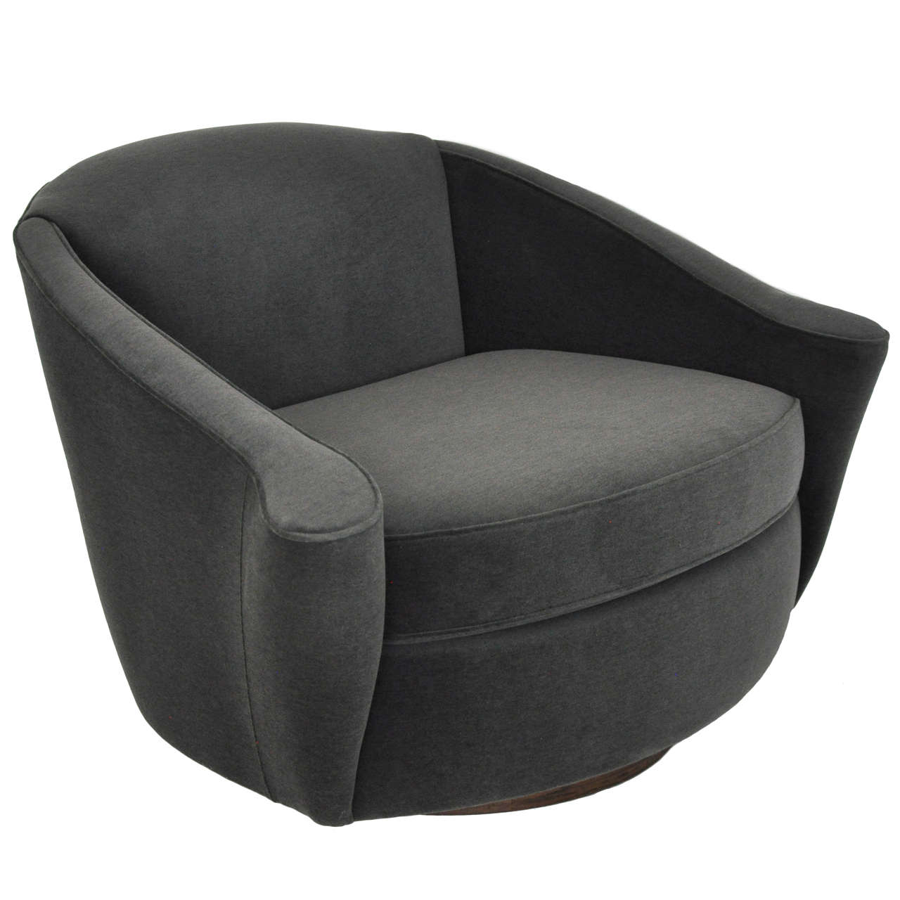 Large Milo Baughman Swivel Chair with Ottoman at 1stdibs
