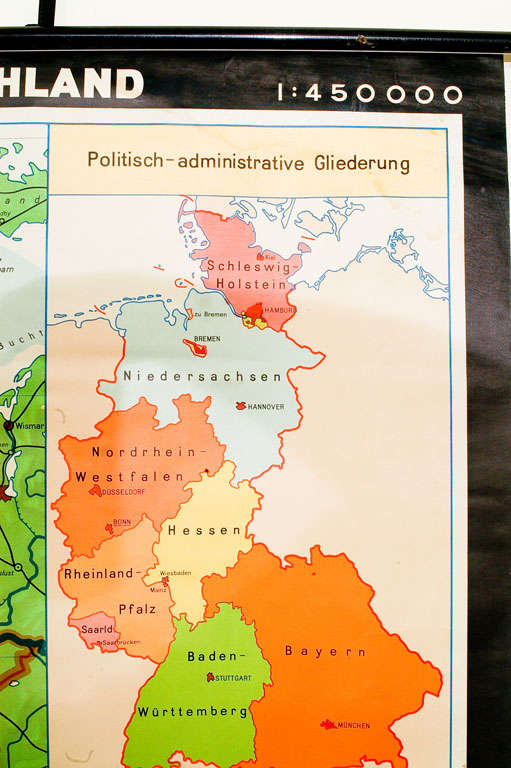 Linen East German Map