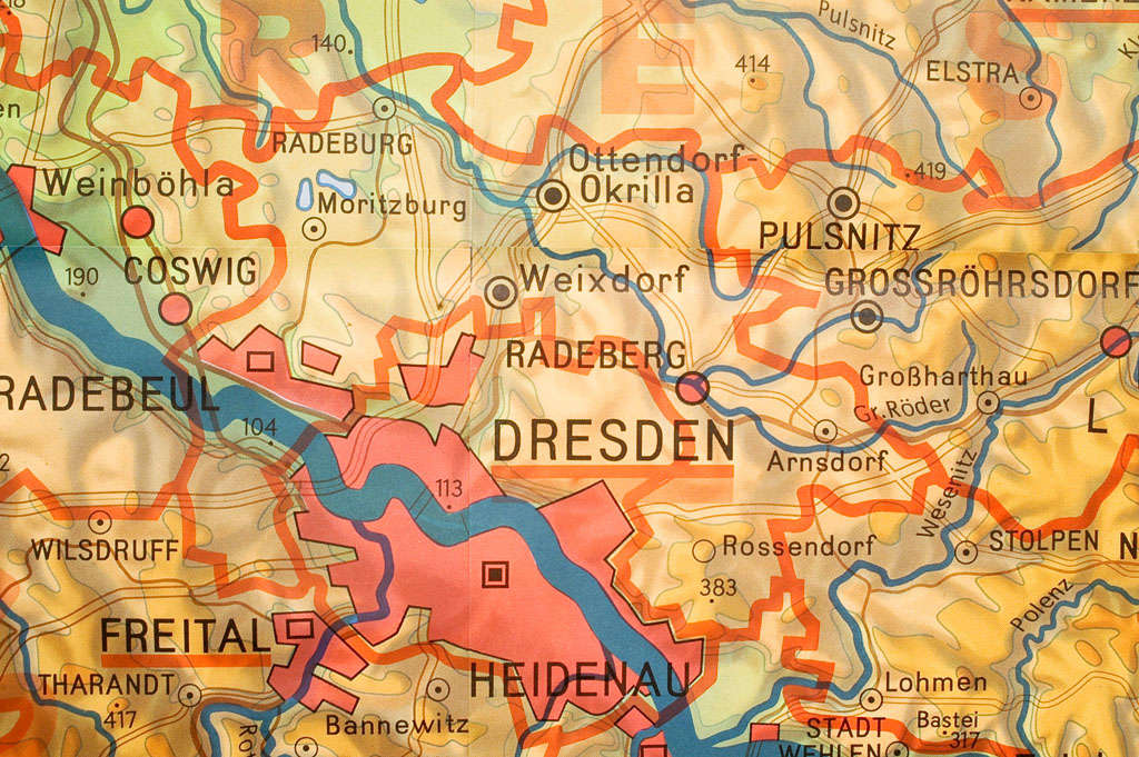 Fin du 20e siècle Carte de l'Allemagne de l'Est des États-Unis en vente