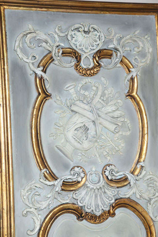 Gilt Magnificent Palr of French Musical Boiserie Panels