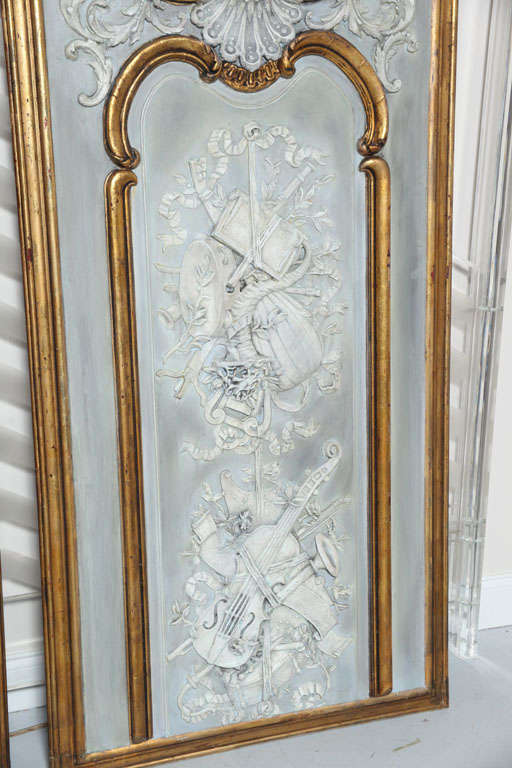 19th Century Magnificent Palr of French Musical Boiserie Panels