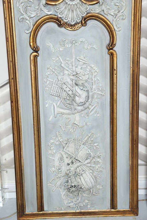 Wood Magnificent Palr of French Musical Boiserie Panels