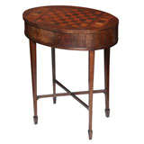 Oval Marquetry Game Table Oval Marquetry Game Table