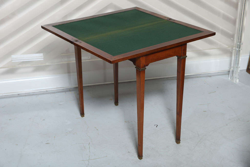 Mid-20th Century French Directoire Flip Top Card Table