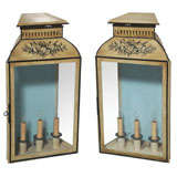 Pair of Mid Century French Tole Lanterns