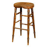 English Elm Tall Stool C.1860s
