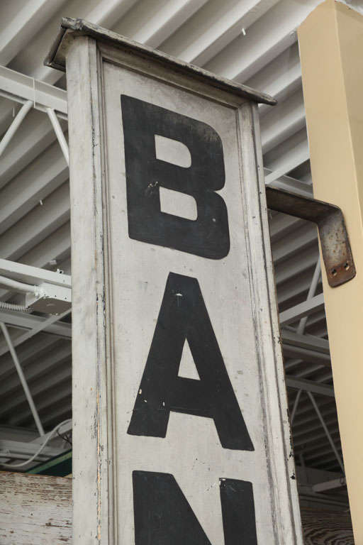 Vintage "BANK" Sign at 1stDibs