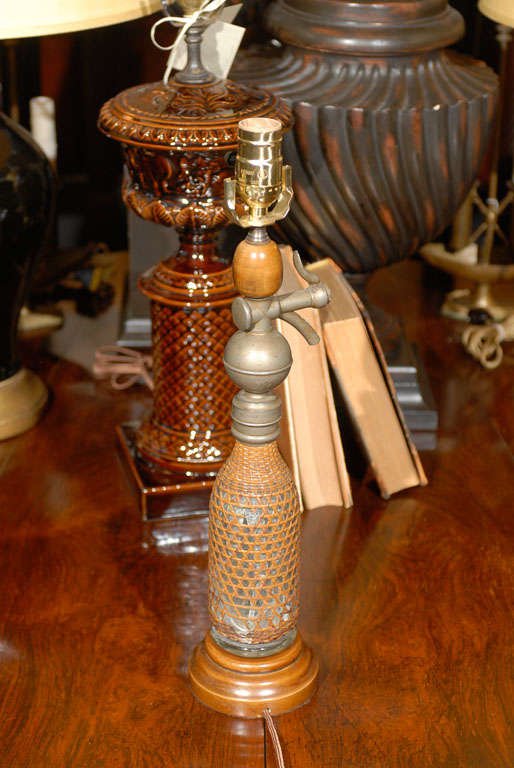 Seltzer Bottle as Lamp