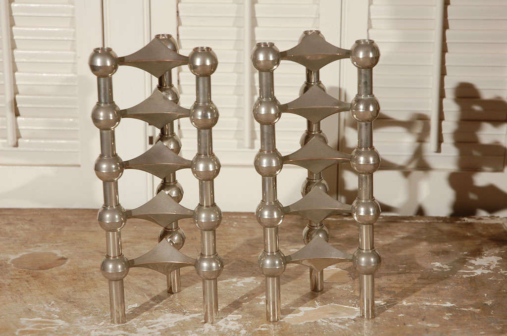 Mid-20th Century 1960's Nagel Stacking Candlesticks For Sale