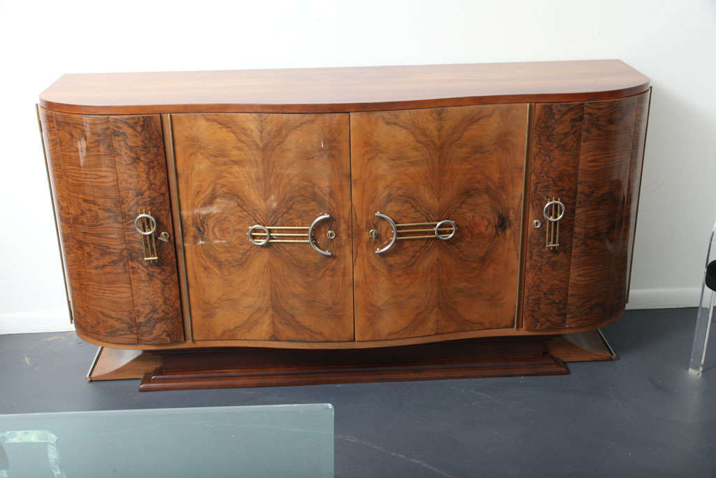 Spectacular French Art Deco Exotic Walnut Buffet
