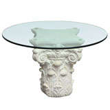 Corinthian Column Stone Pedestal Table