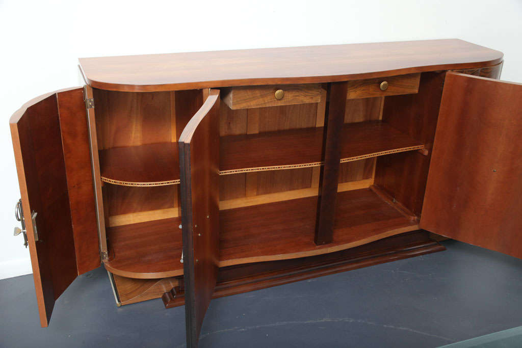 Spectacular French Art Deco Exotic Walnut Buffet at 1stDibs