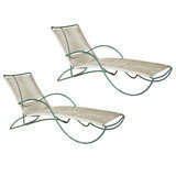 Vintage Pair of Walter Lamb Chaise Lounge Chairs